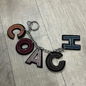 Coach Colorful Letter Keychain Bag hang tag